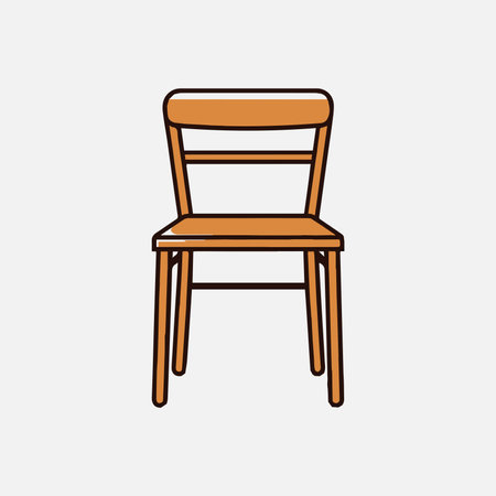 Minimal Chair Furniture Logo Designのイラスト素材