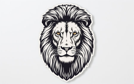 White Background Sticker Single Animalの素材