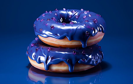 A professional photo of a glazed donutの素材