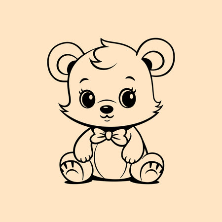 Teddy bear toy logo designのイラスト素材