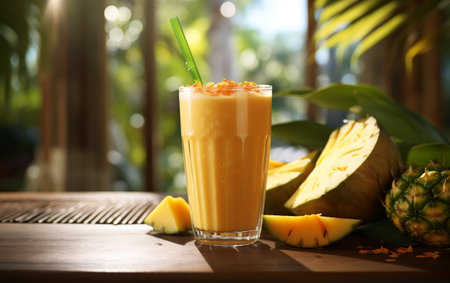 Product photo of an incredibly refreshing Mango Smoothieの素材