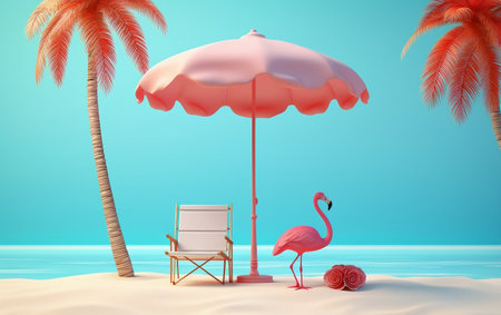 Beach Umbrella Chairs and Seashore Blissの素材