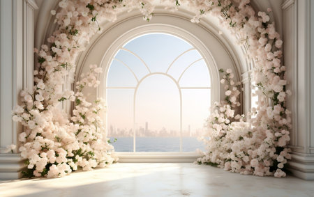 a White Room with Archesの素材