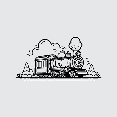Train Silhouette Icon Designのイラスト素材