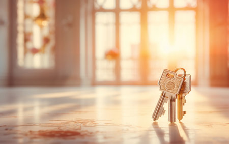 Blurred Interior with Foreground Keysの素材