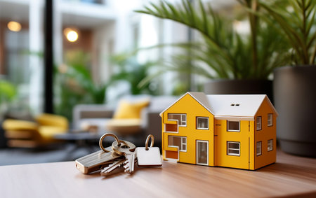 Foreground Blurred Interior with Keysの素材