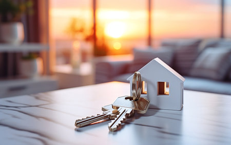 Foreground Blurred Interior with Keysの素材