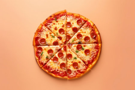 Vibrantly Colored Background with a Simple Top-Down Isolated Viewの素材