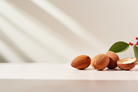 High-Quality Minimalist Stock Photography: Almond Nuts Food Photographyの素材