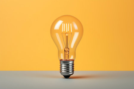 High-Quality Minimalist Stock Photography: Creative Light Bulb Illustrationの素材