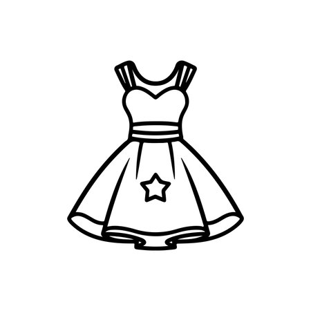 Black Frock Icon Illustrationのイラスト素材