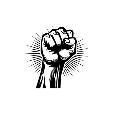 Black Fist Icon Illustrationのイラスト素材