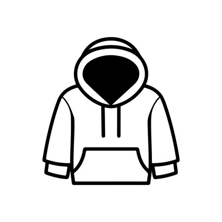 Black Hoodie Icon Design Illustrationのイラスト素材