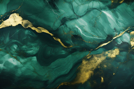 Opulent Elegance - Luxury Wallpaper with Green Marble and Gold.の素材