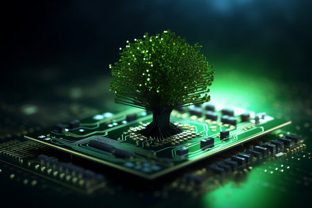 Sustainable Tech Growth and Environmental Balanceの素材