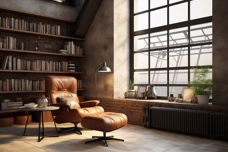 Leather Armchair in Loft Decorの素材