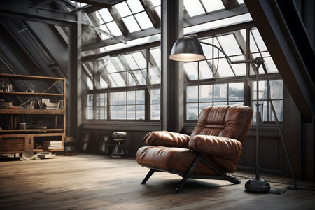 Leather Armchair in Loft Decorの素材