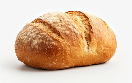 Fresh Bread Roll on a White Backgroundの素材