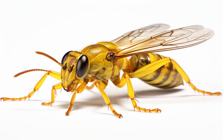 A Cricket Insect on a White Backgroundの素材