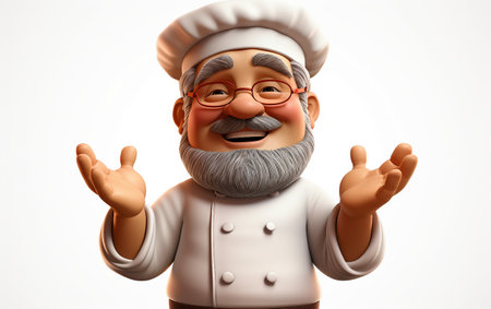 Cute 3D Chef in Animated Delightの素材