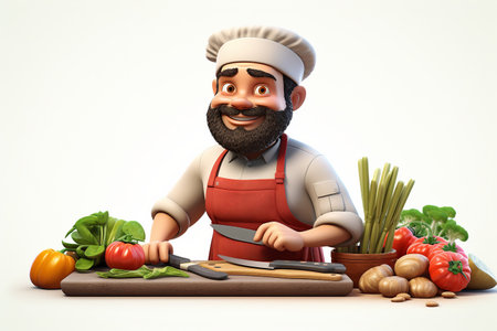 Cute 3D Chef in Animated Delightの素材