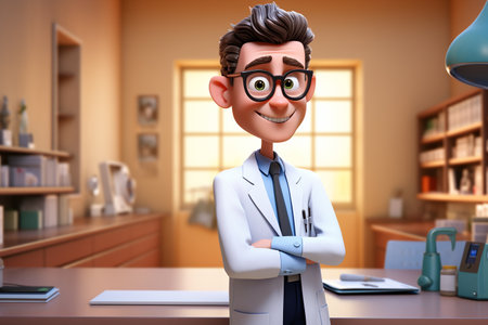 The Whimsical 3D Medical Worker Generative By Ai.の素材