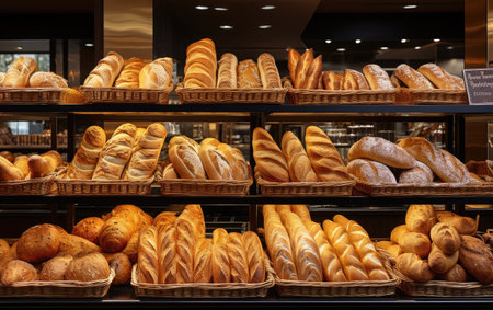 Rustic French Bakery Scene.の素材