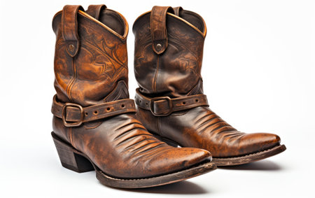 Rustic Charm of Cowboy Leather Bootsの素材