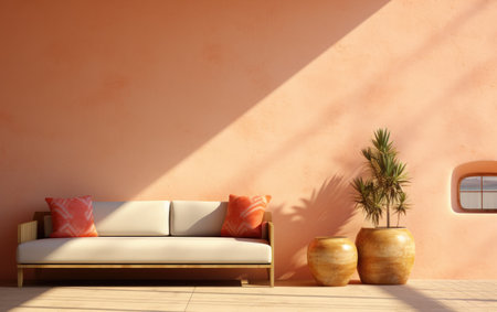 Blank Wall with Ample Space for Decorationの素材