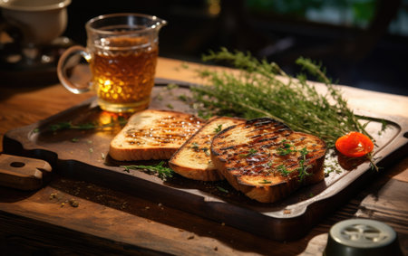 Breakfast Setting with Toast at Standard Scaleの素材