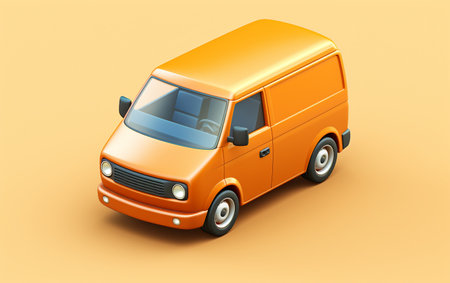 Creative Isometric Mini Van.の素材