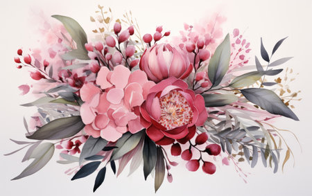 Vivid Watercolor Floral Blossomの素材