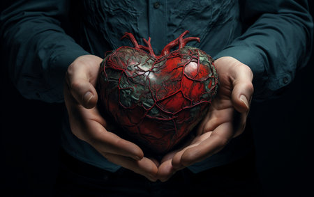 Gentle Hands Holding a Heartの素材