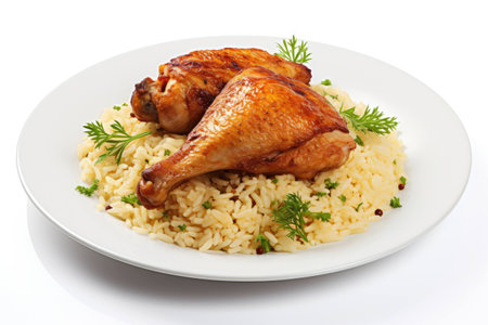 Elegant Chicken and Rice Arrangementの素材