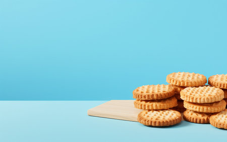Biscuits Arranged on Lightの素材