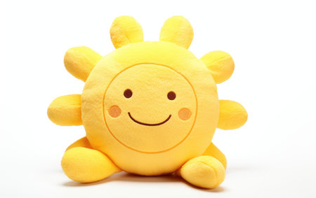 Smiling Sun Plush Toy with Embroidered Detailsの素材
