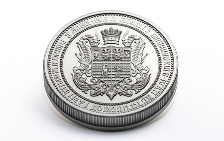 Silver Coin with Historical Emblemの素材