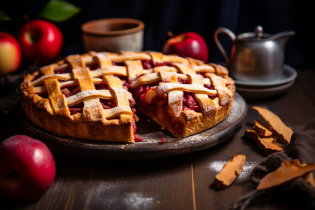 Homemade Baked Pie Generative By Ai.の素材