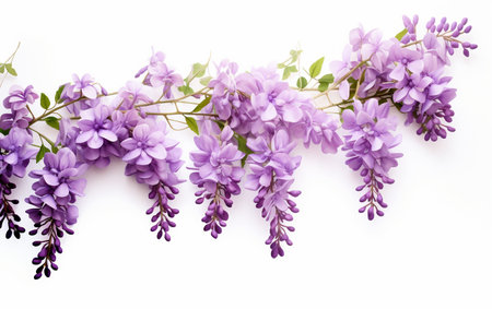 Elegant Cascading Wisteria with Lavender-Hued Flowersの素材