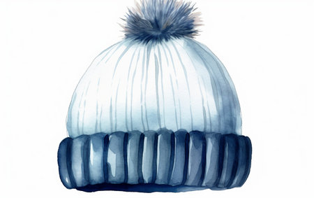 Cute Winter Whale Watercolorの素材