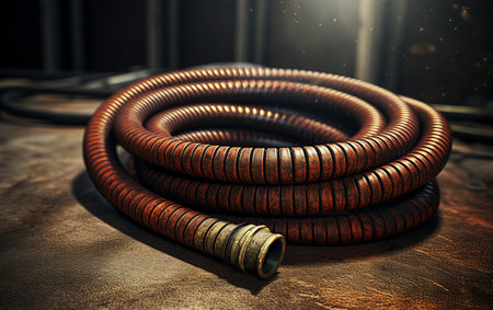 Old and Rusty Hose in 3D Styleの素材