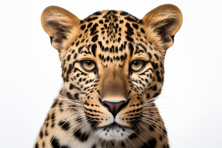 A Close-up Shot of the Arabian Leopard in the Wild Generative by Ai.の素材