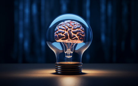 Bulb Glass with Brains and Copy Areaの素材