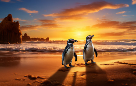 Sunbathing Penguins Sceneの素材