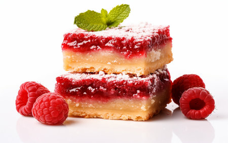 Lemon Raspberry Bars with Tan Layerの素材