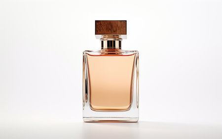 8K Realistic Duty-Free Perfume on White Background Generative By Ai.の素材