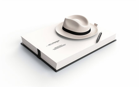 Hardcover Mystery Novel with Bookmark Detail in High Resolution Generative By Ai.の素材
