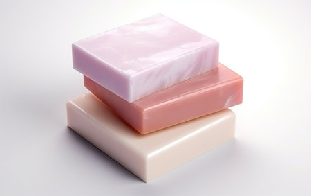 8K Realistic Image of Soap Bar on White Background Generative By Ai.の素材