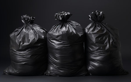 8K Realistic Image of Trash Bags Roll on White Background Generative By Ai.の素材