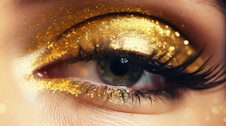 Shimmering Gold Glitter Abstractの素材